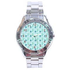 Seamless Floral Background  Stainless Steel Analogue Watch