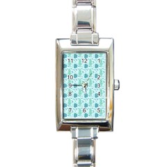 Seamless Floral Background  Rectangle Italian Charm Watch by TastefulDesigns