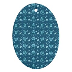 Seamless Floral Background  Ornament (oval) by TastefulDesigns