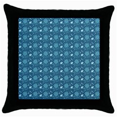 Seamless Floral Background  Throw Pillow Case (black) by TastefulDesigns