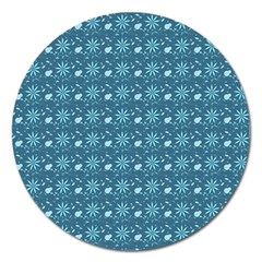 Seamless Floral Background  Magnet 5  (round) by TastefulDesigns