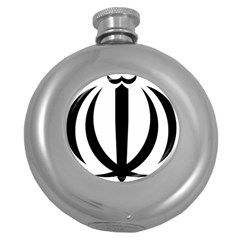 Emblem Of Iran Round Hip Flask (5 Oz) by abbeyz71