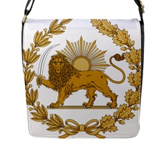 Lion & Sun Emblem Of Persia (iran) Flap Messenger Bag (l)  by abbeyz71