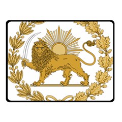 Lion & Sun Emblem Of Persia (iran) Double Sided Fleece Blanket (small)  by abbeyz71