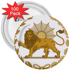 Lion & Sun Emblem Of Persia (iran) 3  Buttons (100 Pack)  by abbeyz71