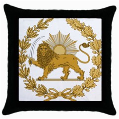 Lion & Sun Emblem Of Persia (iran) Throw Pillow Case (black) by abbeyz71