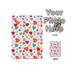 Colorful Bright Hearts Pattern Playing Cards 54 (Mini)  Front - Heart6