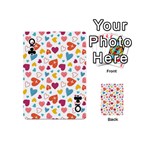 Colorful Bright Hearts Pattern Playing Cards 54 (Mini)  Front - ClubQ