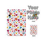 Colorful Bright Hearts Pattern Playing Cards 54 (Mini)  Front - Spade7