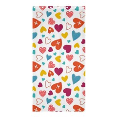 Colorful Bright Hearts Pattern Shower Curtain 36  X 72  (stall)  by TastefulDesigns