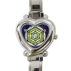 Flower Of Life Universal Mandala Heart Italian Charm Watch