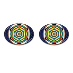 Flower Of Life Universal Mandala Cufflinks (Oval)