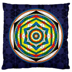 Flower Of Life Universal Mandala Large Cushion Case (One Side)