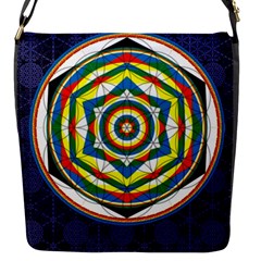 Flower Of Life Universal Mandala Flap Messenger Bag (S)