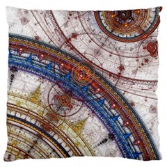 Fractal Circles Large Cushion Case (One Side)