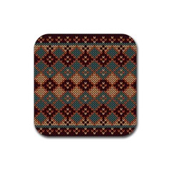 Knitted Pattern Rubber Coaster (Square) 