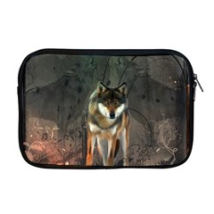 Awesome Wolf In The Night Apple Macbook Pro 17  Zipper Case