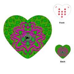 Vegetarian Art With Pasta And Fish Playing Cards (heart)  by pepitasart