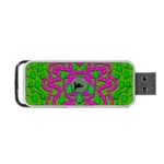 Vegetarian Art With Pasta And Fish Portable USB Flash (One Side) Front