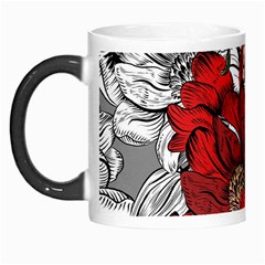 Red Flowers Pattern Morph Mugs by TastefulDesigns