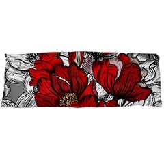 Red Flowers Pattern Body Pillow Case (dakimakura) by TastefulDesigns