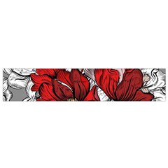 Red Flowers Pattern Flano Scarf (small) by TastefulDesigns