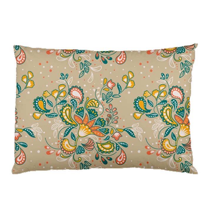 Hand drawn batik floral pattern Pillow Case