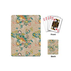 Hand drawn batik floral pattern Playing Cards (Mini) 