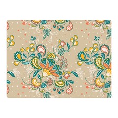 Hand drawn batik floral pattern Double Sided Flano Blanket (Mini) 