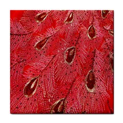 Red Peacock Floral Embroidered Long Qipao Traditional Chinese Cheongsam Mandarin Tile Coasters