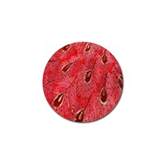 Red Peacock Floral Embroidered Long Qipao Traditional Chinese Cheongsam Mandarin Golf Ball Marker