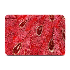 Red Peacock Floral Embroidered Long Qipao Traditional Chinese Cheongsam Mandarin Plate Mats