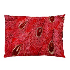 Red Peacock Floral Embroidered Long Qipao Traditional Chinese Cheongsam Mandarin Pillow Case