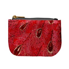 Red Peacock Floral Embroidered Long Qipao Traditional Chinese Cheongsam Mandarin Mini Coin Purses