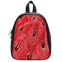 Red Peacock Floral Embroidered Long Qipao Traditional Chinese Cheongsam Mandarin School Bags (Small) 