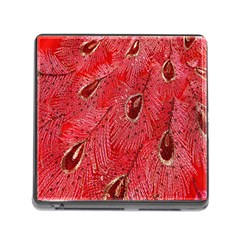 Red Peacock Floral Embroidered Long Qipao Traditional Chinese Cheongsam Mandarin Memory Card Reader (Square)