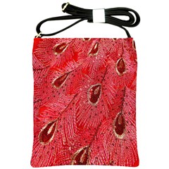 Red Peacock Floral Embroidered Long Qipao Traditional Chinese Cheongsam Mandarin Shoulder Sling Bags