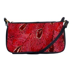 Red Peacock Floral Embroidered Long Qipao Traditional Chinese Cheongsam Mandarin Shoulder Clutch Bags