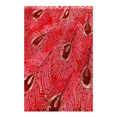Red Peacock Floral Embroidered Long Qipao Traditional Chinese Cheongsam Mandarin Shower Curtain 48  x 72  (Small) 