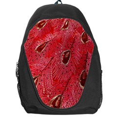 Red Peacock Floral Embroidered Long Qipao Traditional Chinese Cheongsam Mandarin Backpack Bag