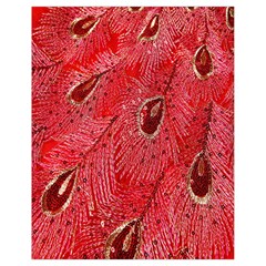 Red Peacock Floral Embroidered Long Qipao Traditional Chinese Cheongsam Mandarin Drawstring Bag (Small)