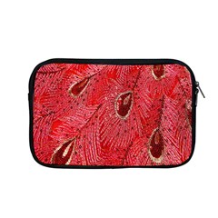 Red Peacock Floral Embroidered Long Qipao Traditional Chinese Cheongsam Mandarin Apple MacBook Pro 13  Zipper Case