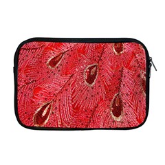 Red Peacock Floral Embroidered Long Qipao Traditional Chinese Cheongsam Mandarin Apple MacBook Pro 17  Zipper Case