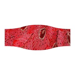 Red Peacock Floral Embroidered Long Qipao Traditional Chinese Cheongsam Mandarin Stretchable Headband