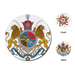 Sovereign Coat Of Arms Of Iran (order Of Pahlavi), 1932-1979 Playing Cards (round)  by abbeyz71