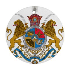 Sovereign Coat Of Arms Of Iran (order Of Pahlavi), 1932-1979 Round Ornament (two Sides) by abbeyz71