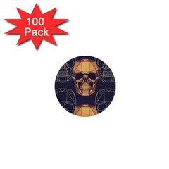 Skull Pattern 1  Mini Buttons (100 pack) 