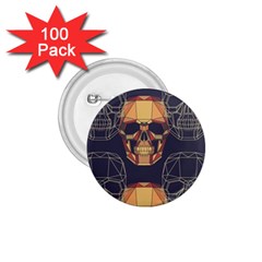 Skull Pattern 1.75  Buttons (100 pack) 