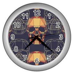 Skull Pattern Wall Clocks (Silver) 