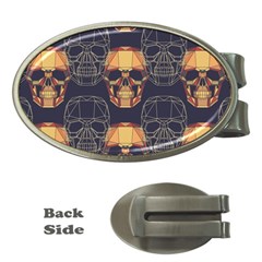 Skull Pattern Money Clips (Oval) 